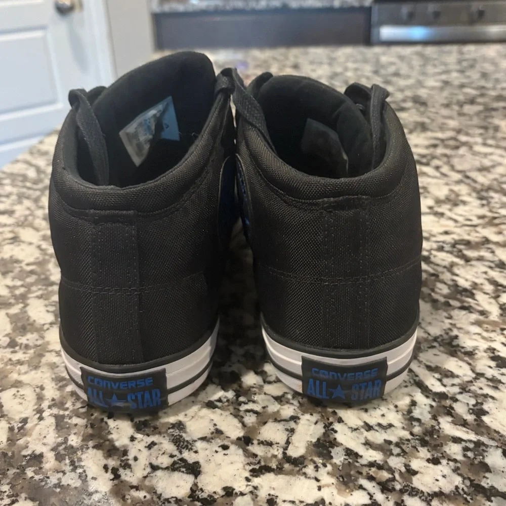 Men's Converse Black and White High Top Sneakers - Picture 3 of 5